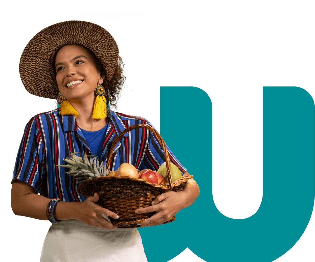 Mujer microempresaria sonriente