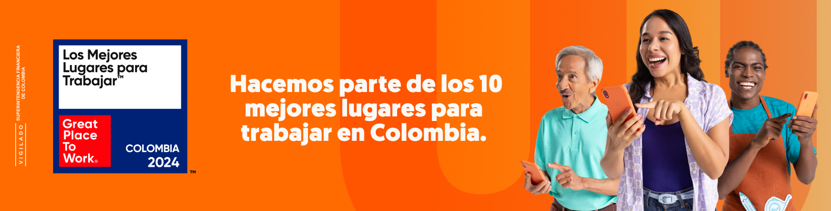 Hacemos parte de los 10 mejores lugares para trabajar en Colombia