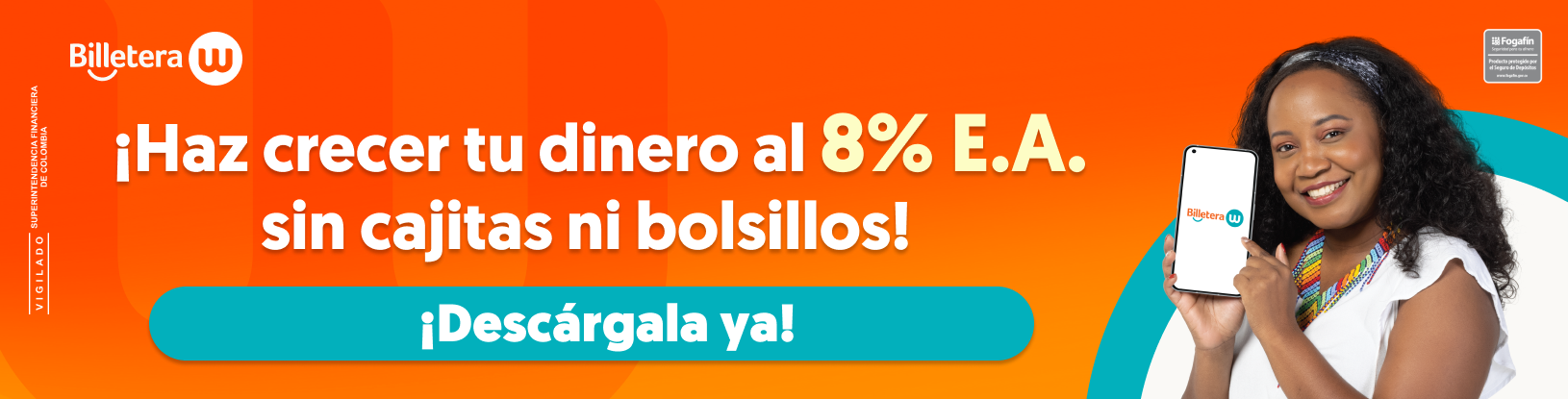 ¡Haz crecer tu dinero al 8% E.A. sin cajitas ni bolsillos! ¡Descárgala ya!